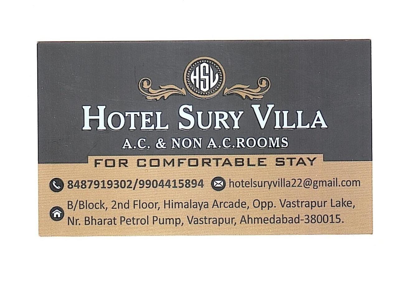 Hotel Sury Villa อาเมดาบัด ภายนอก รูปภาพ
